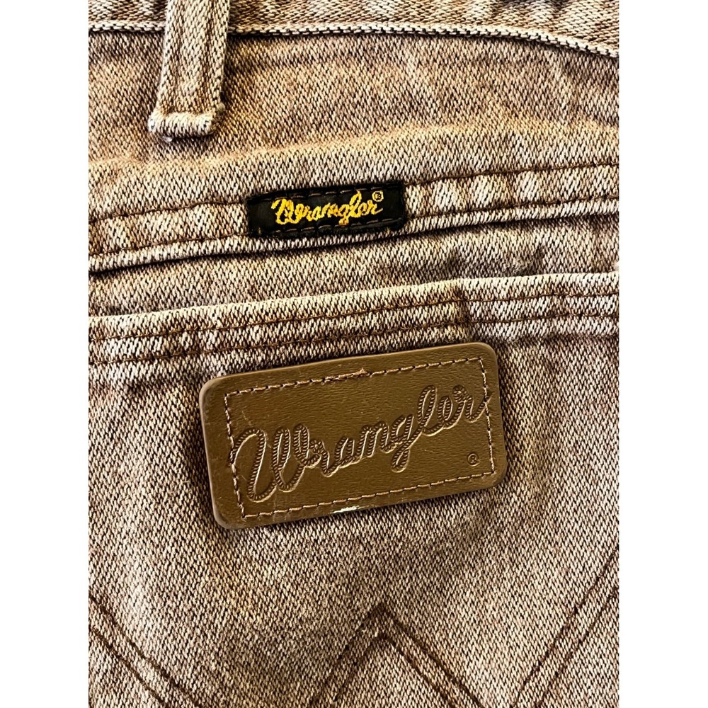 Wrangler Mens Cowboy Cut Original Fit Jeans 35x32 Vintage Wash Brown 13MWZBW - Picture 3 of 6